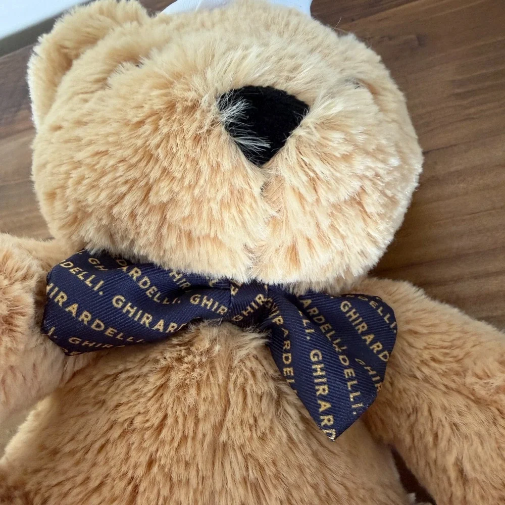 Ghirardelli Caramel the‎ Bear Keepsake Plush Teddy Bear with Hat and Bowtie